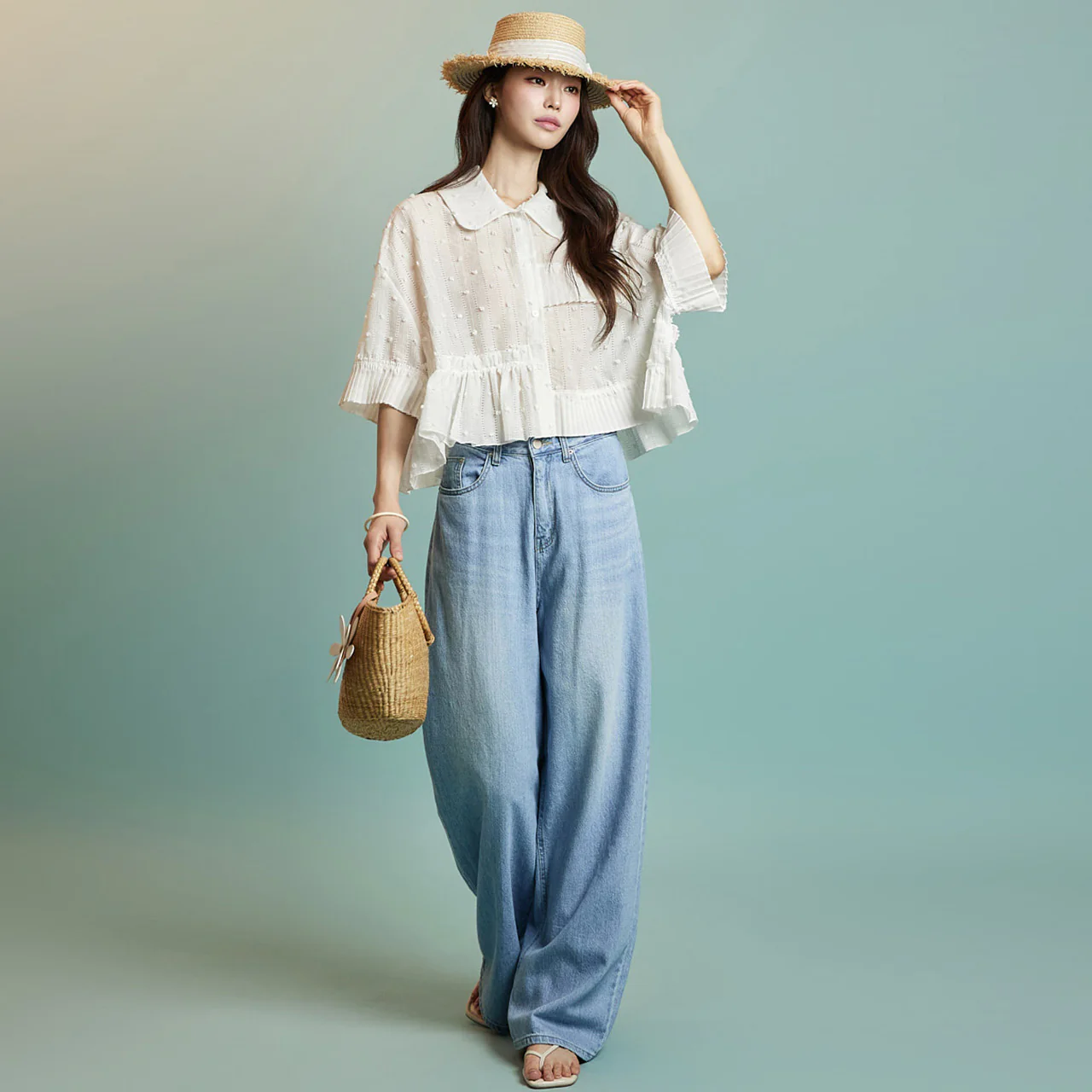 B3103 Frilled Blouse - Image 2