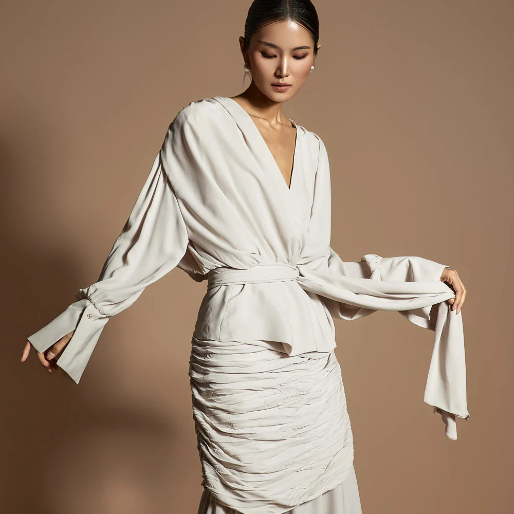 B3133 Blouse with Strap - Image 2