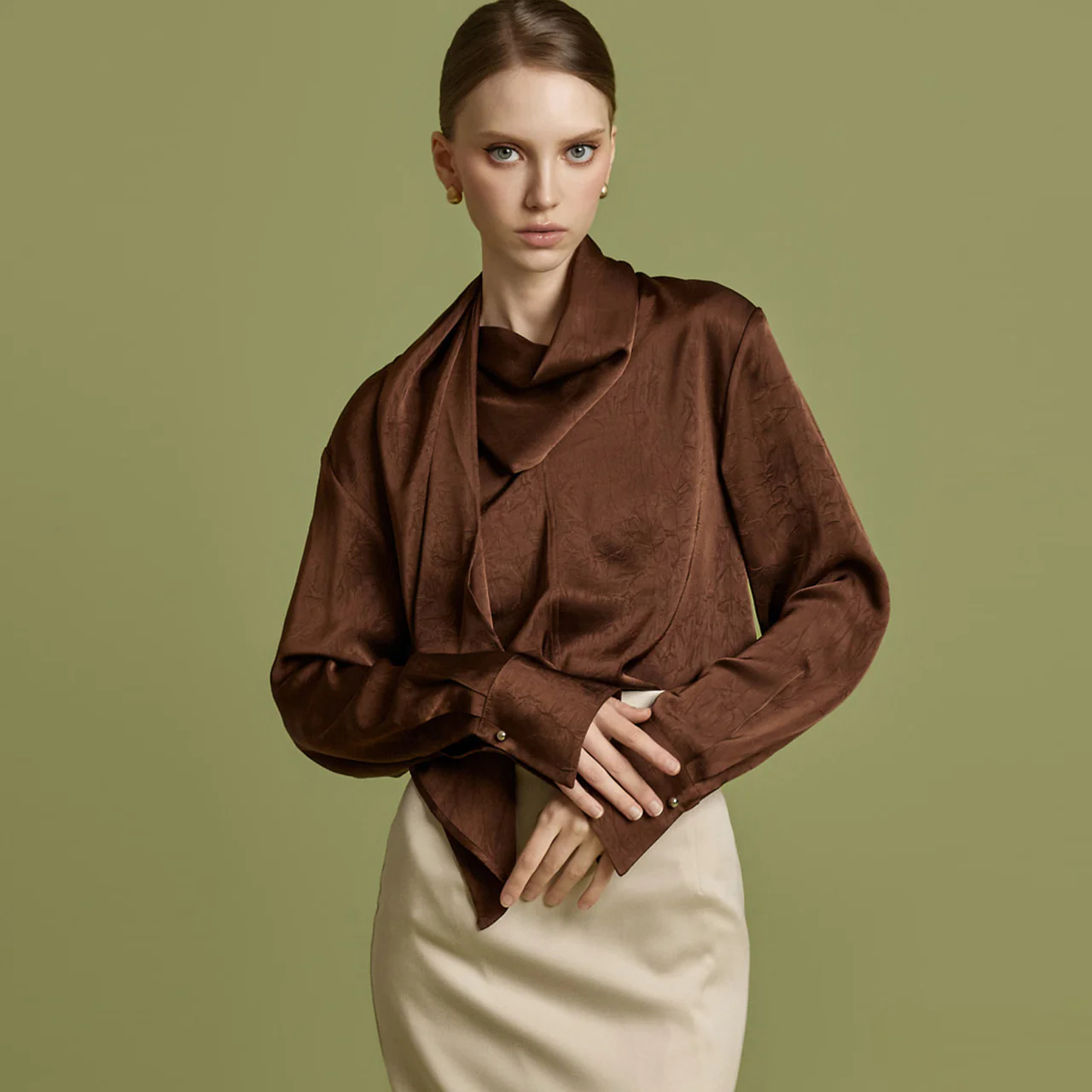 B3136 Scarf Blouse - Image 2