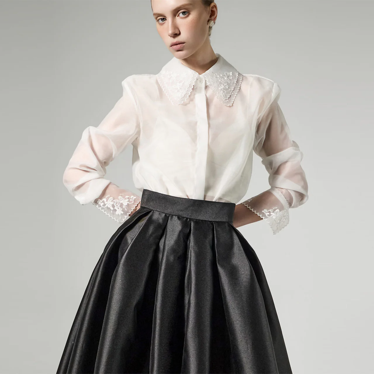 B3168 Double Collar Blouse - Image 2