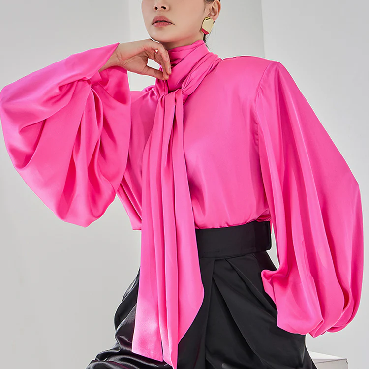 B9144 Blouse with Scarf - Image 2