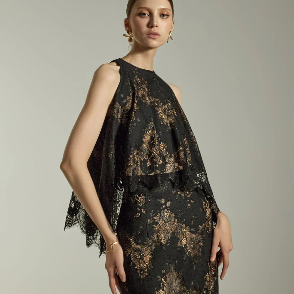 B9185 Floral Lace Blouse - Image 2
