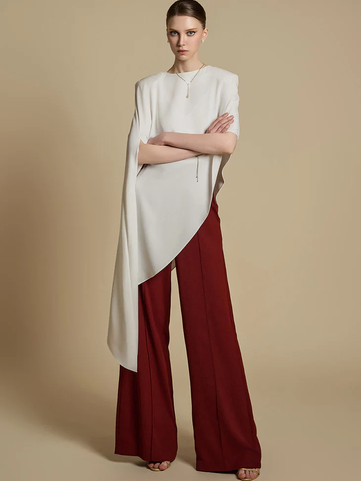 B9189 Asymmetric Blouse