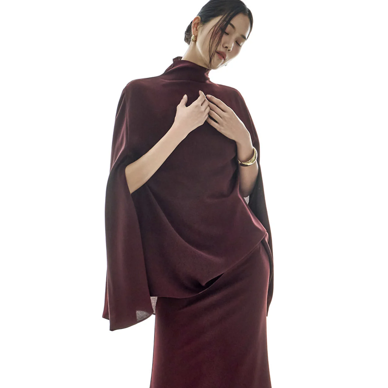 B9191 Cape Blouse - Image 2