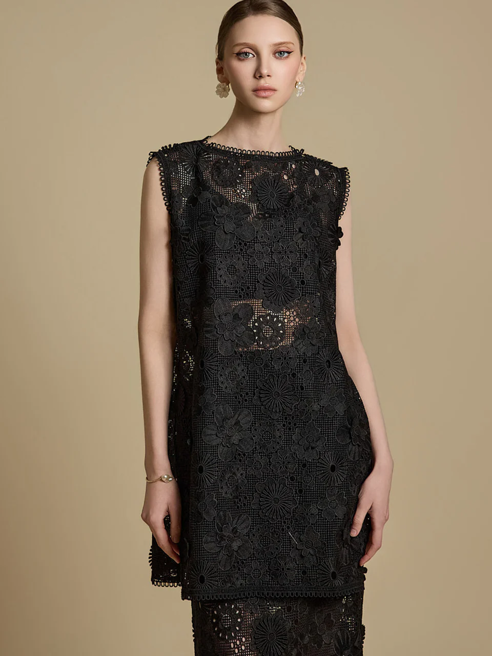 B9192 Lace Embroidered Blouse