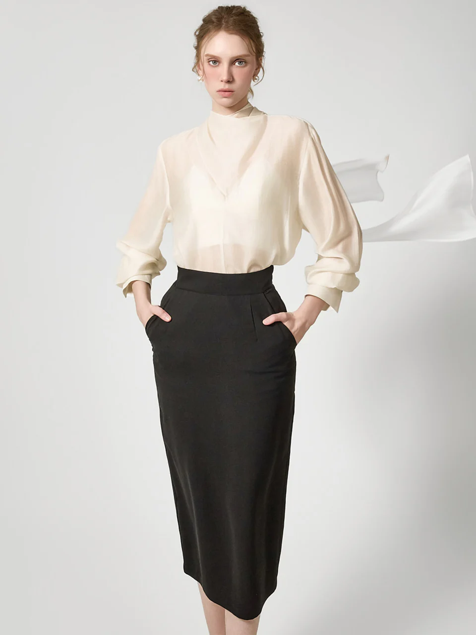 B9209 Sheer Blouse