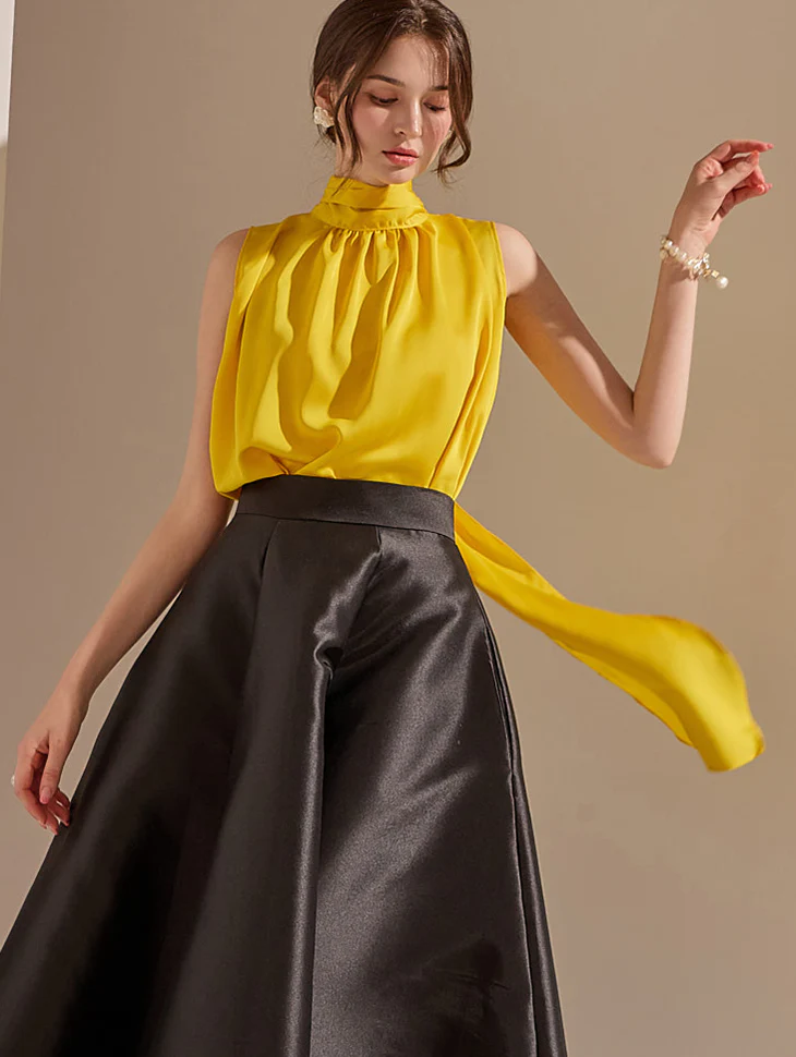 B2250 Ribbon Halter Neck Blouse