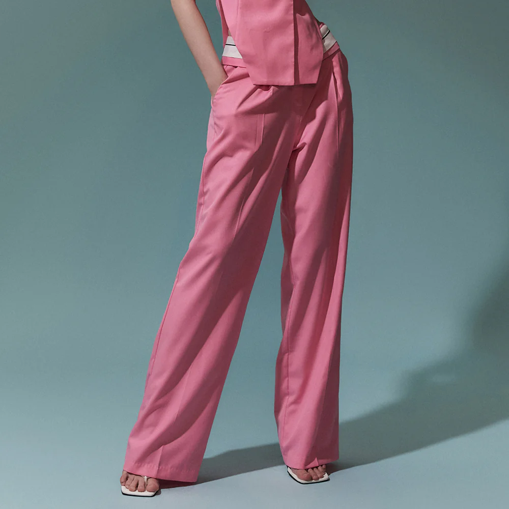 P9137 Low Rise Pintuck Long Slacks - Image 2
