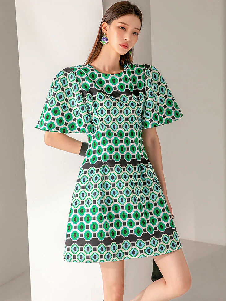 D4461 Pattern  Mini Dress