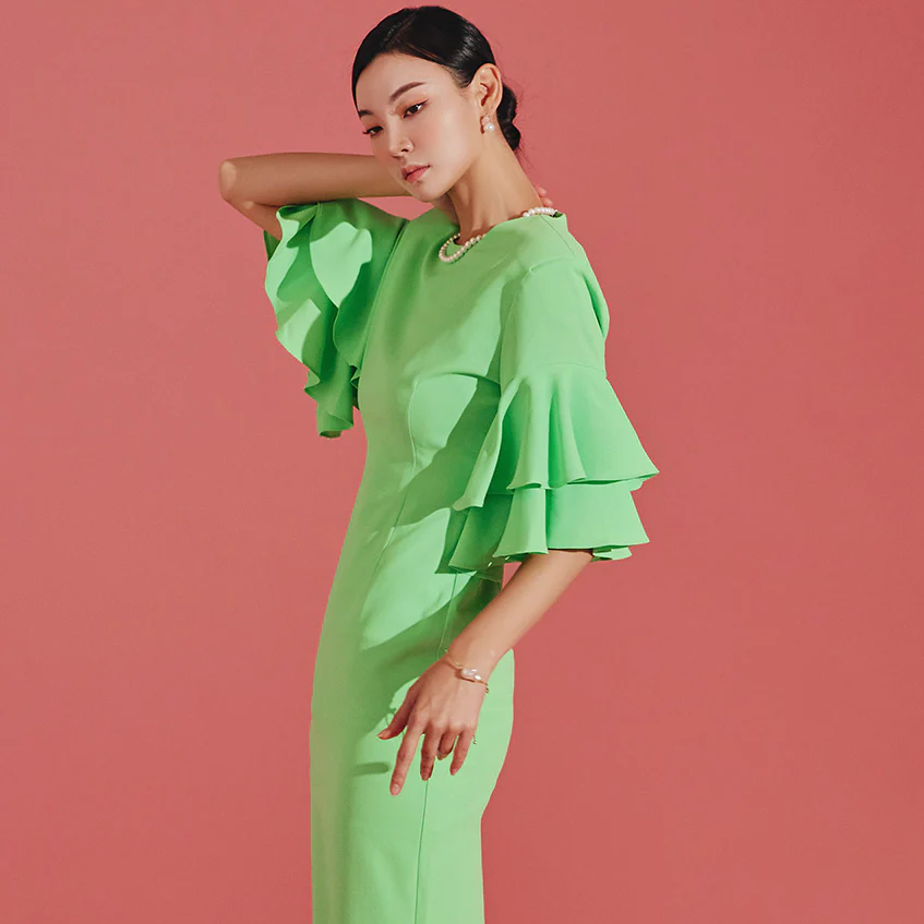 D4670 Double Frill Dress - Image 2