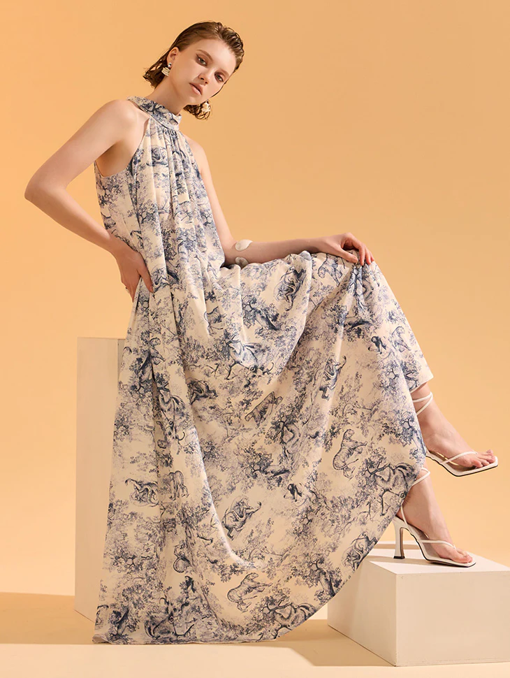 D4728 Halter Neck Dress