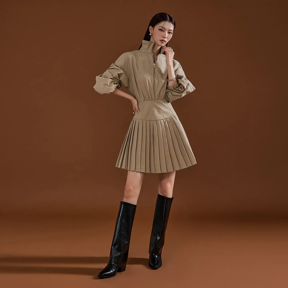 D4786 Pleats Mini Dress - Image 2