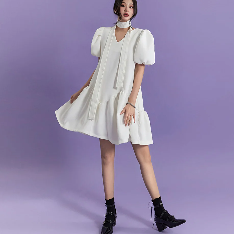 D4884 Mini Dress with Strap - Image 2