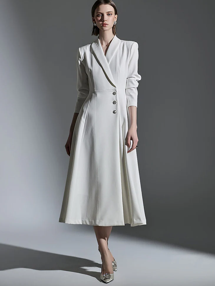 D4915 Cubic A-Line Midi Dress