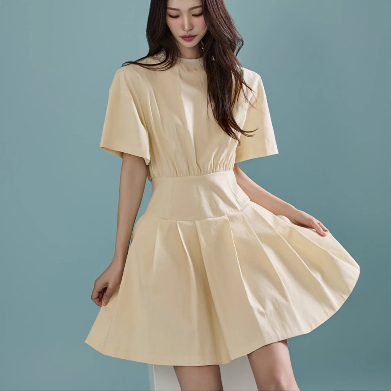 D4991 Flare Mini Dress - Image 2