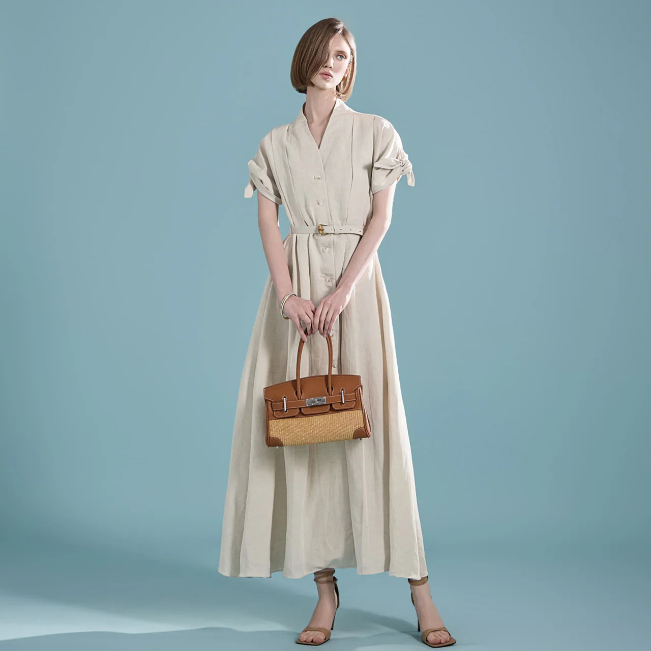 D5018 Dress with Belt - Image 2