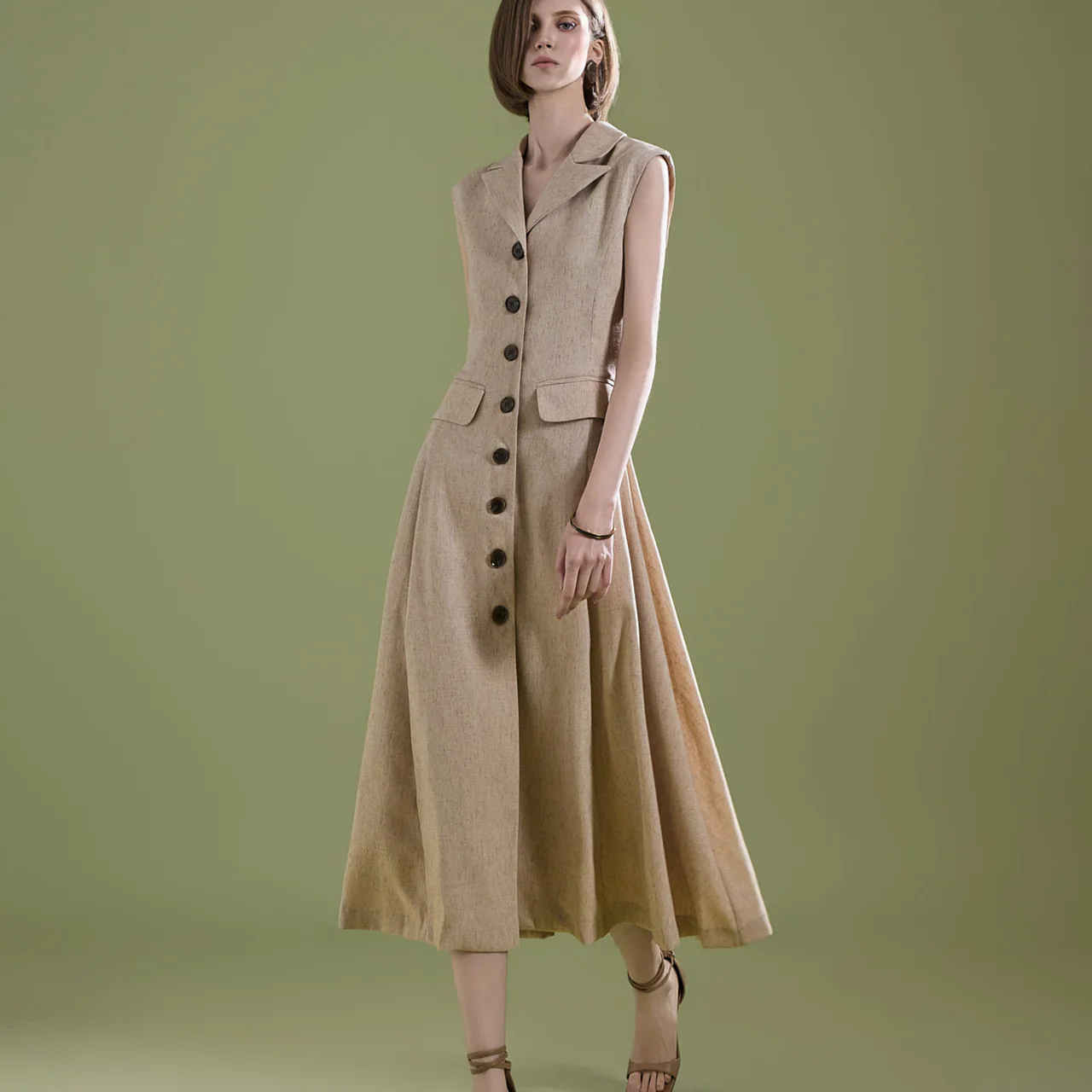 D5023 Button Dress - Image 2