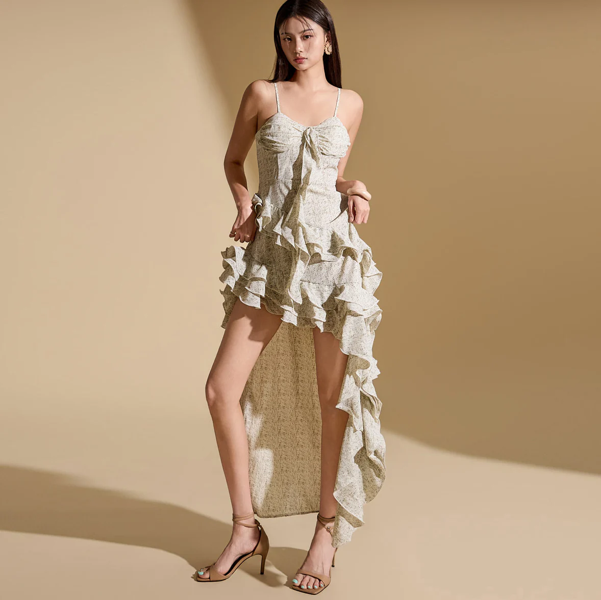 D5041 Tube Top Frill Dress - Image 2