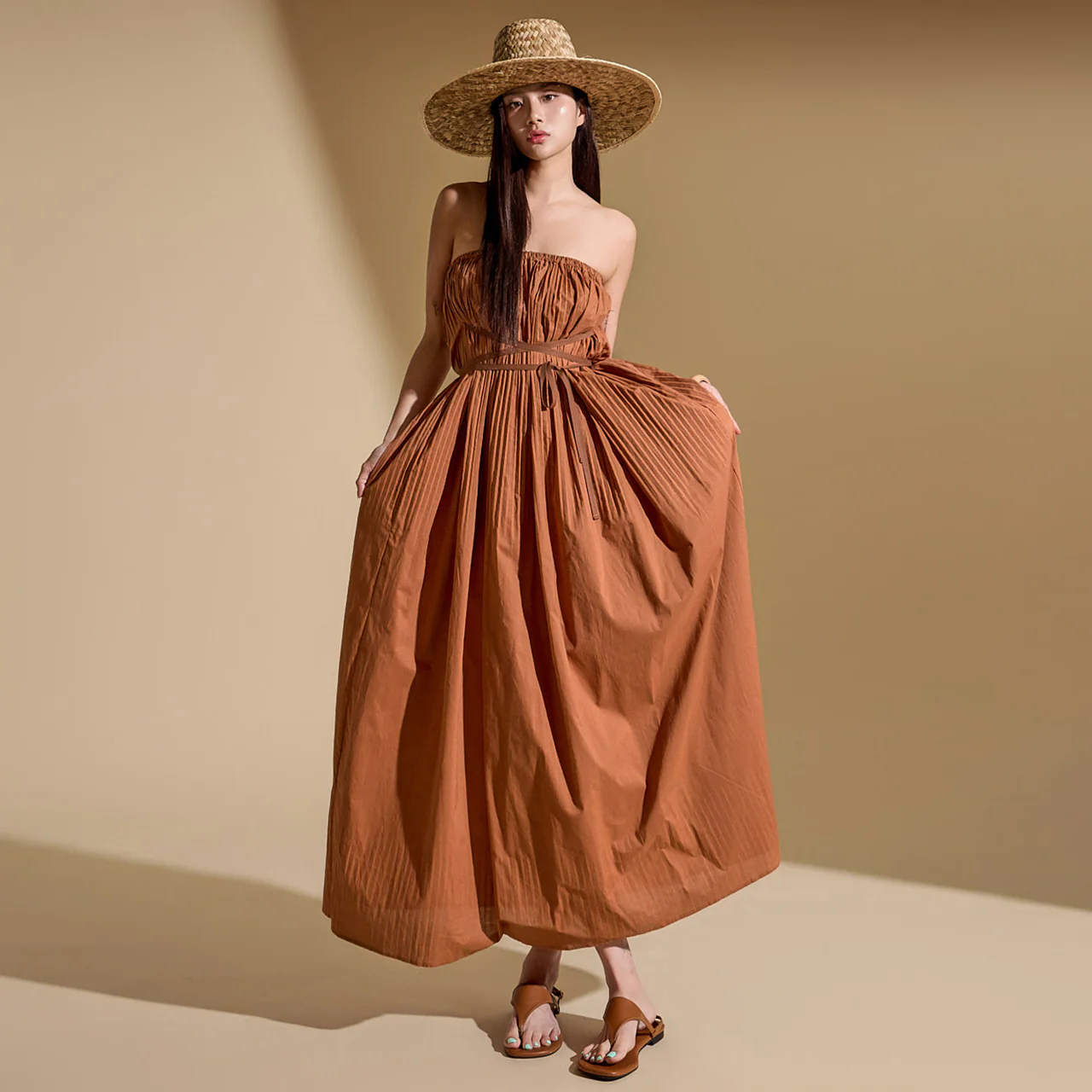 D5044 Tube Top Dress with Strap - Image 2