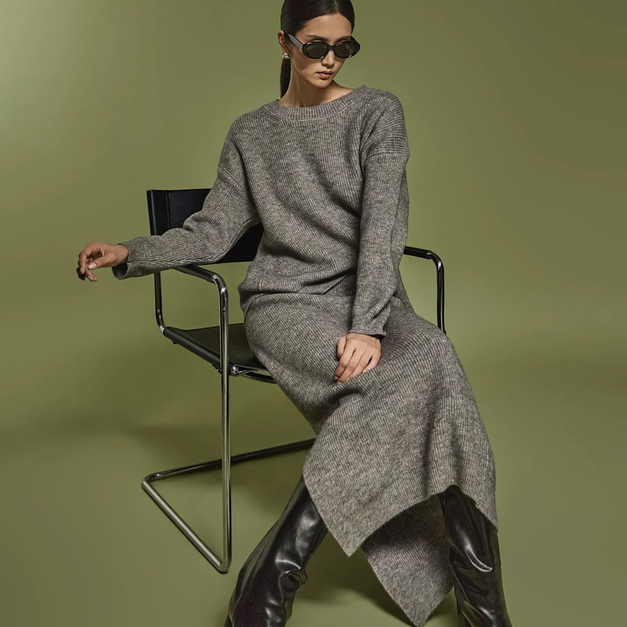 D5113 Knit wool Two-Piece - Image 2