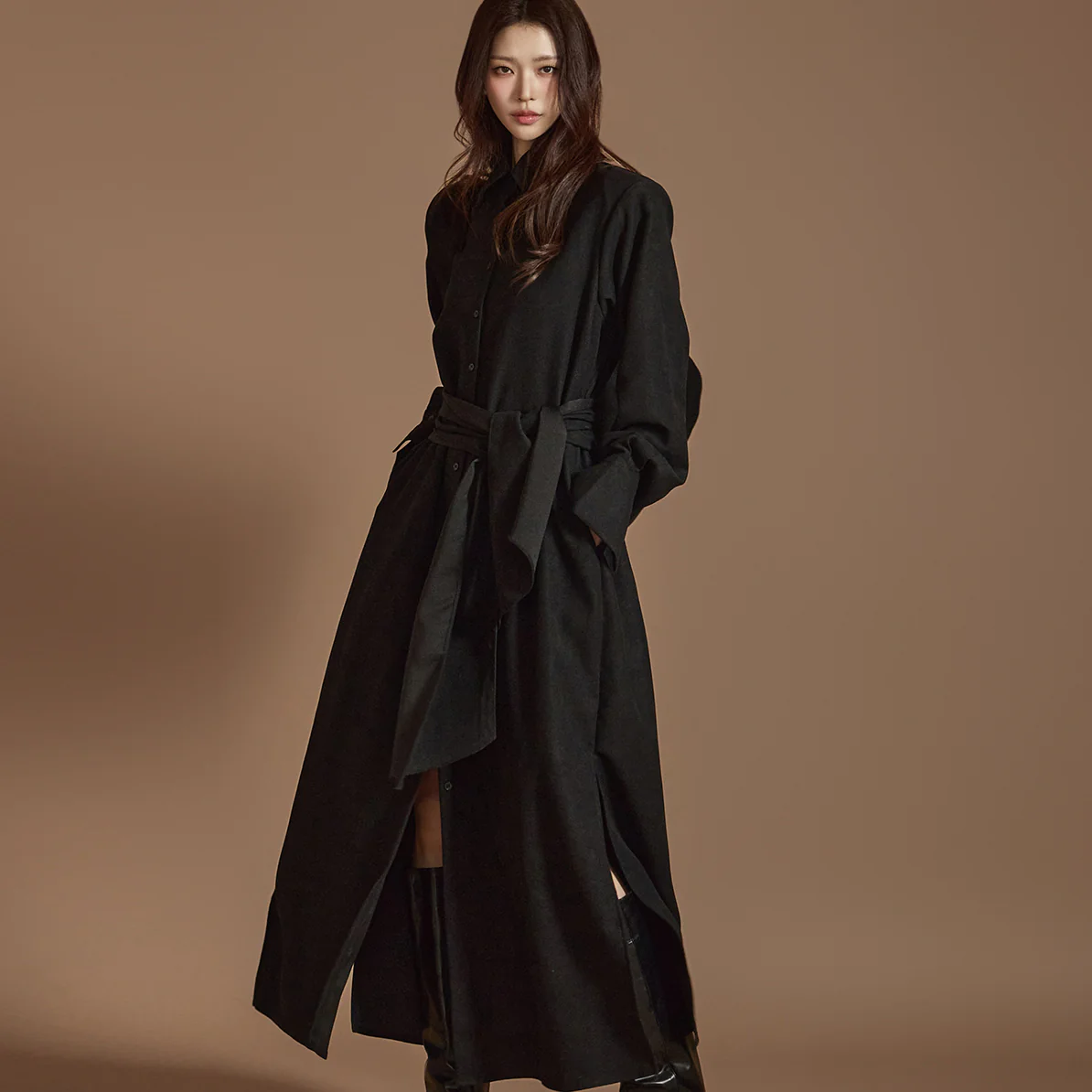 D5126 Strap Shirt Dress - Image 2