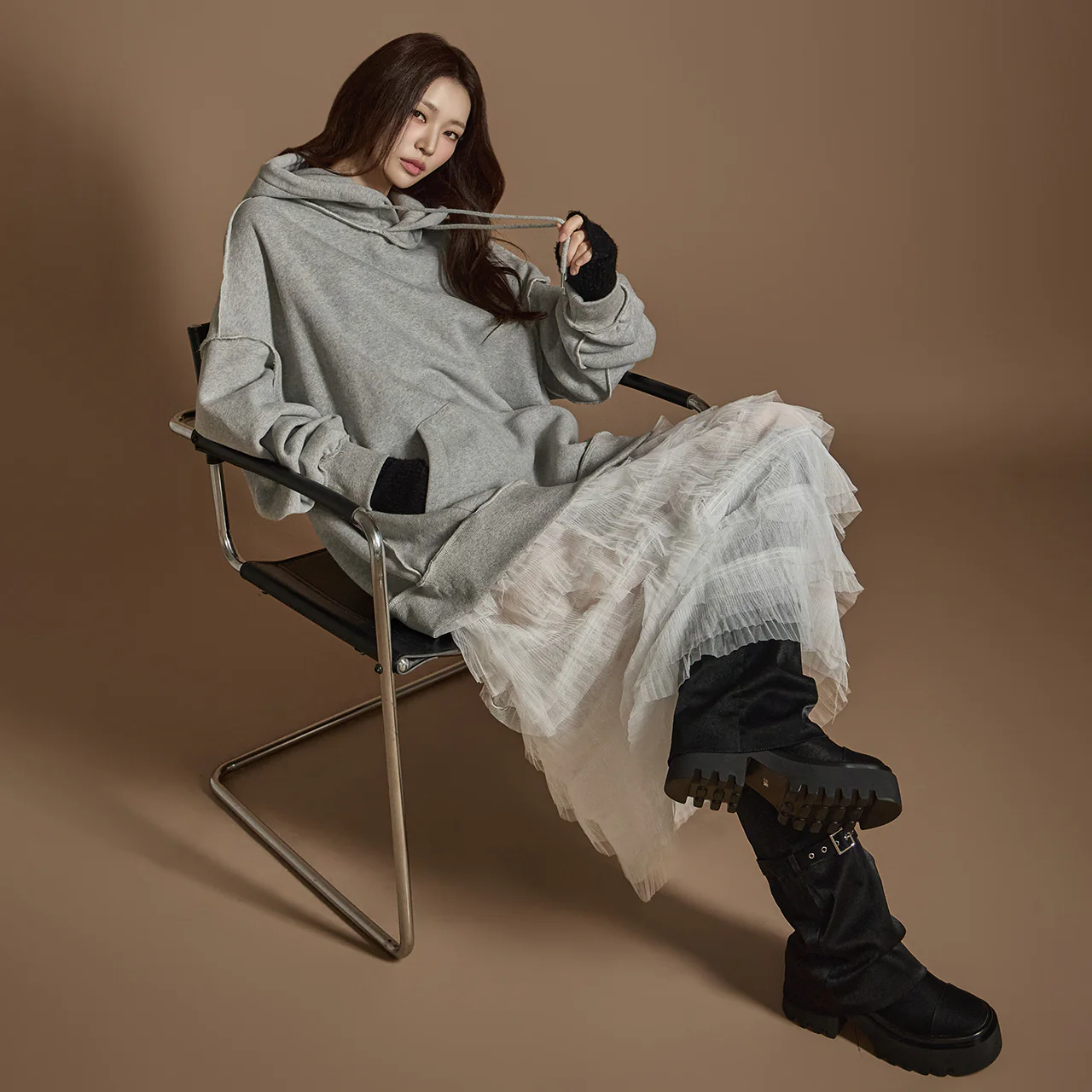 D5128 Hoodie Tulle Dress - Image 2