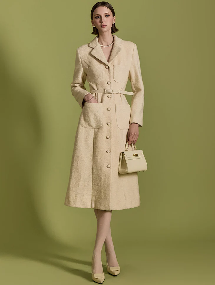 D5154 Wool Dress With Belt