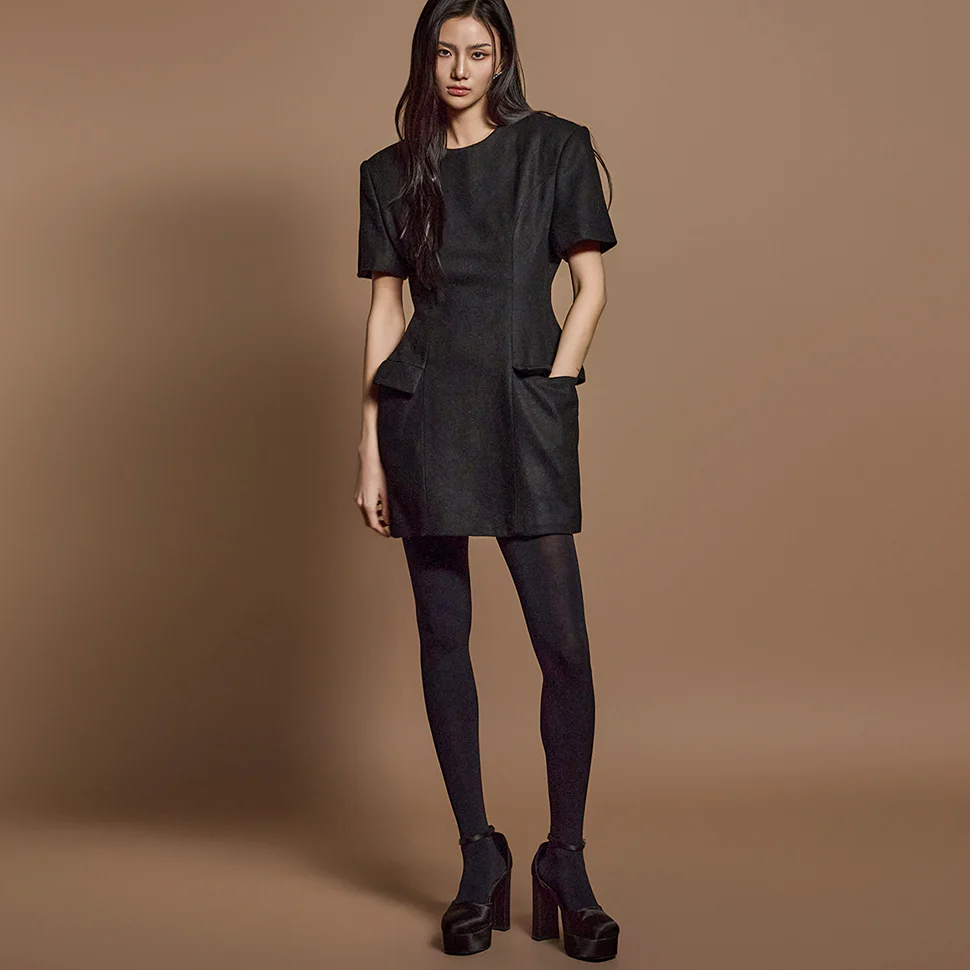 D5163 Wool Mini Dress - Image 2