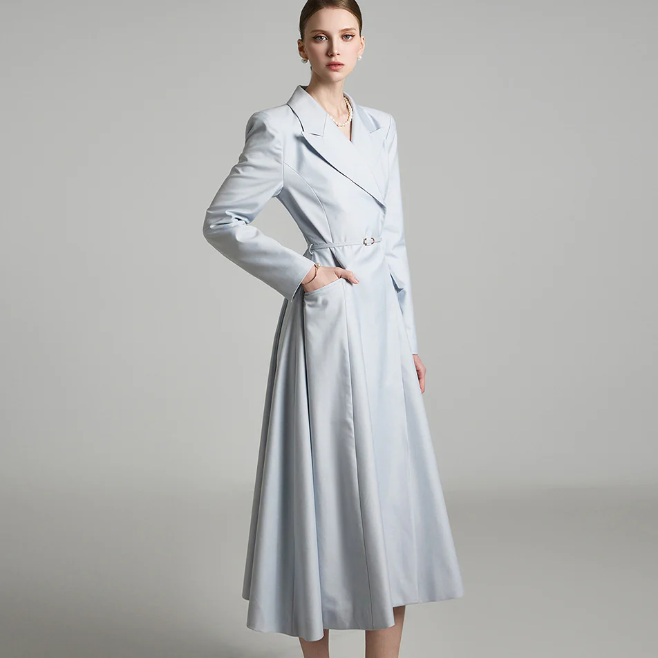 D5173 Flared Dress with Belt - Image 2