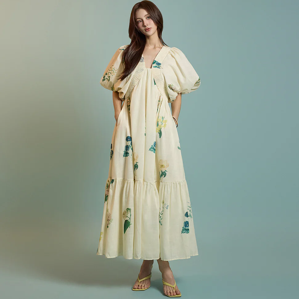 D5180 Flower Patterned Dress - Image 2