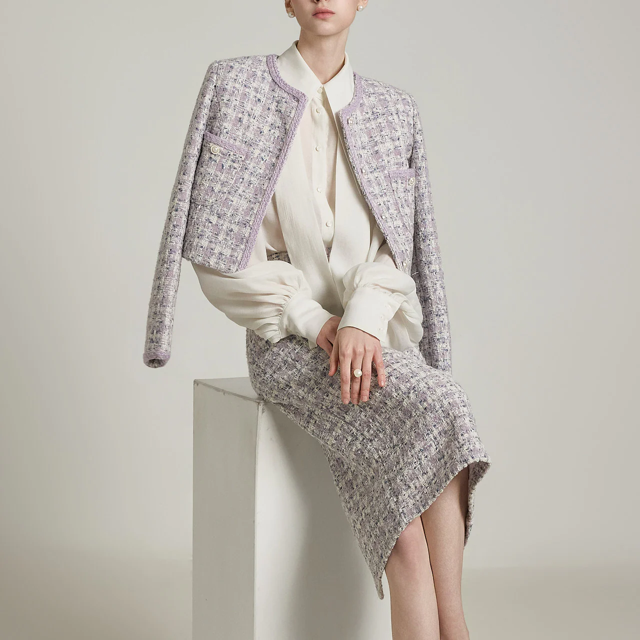 D5191 Tweed Two Piece Set - Image 2
