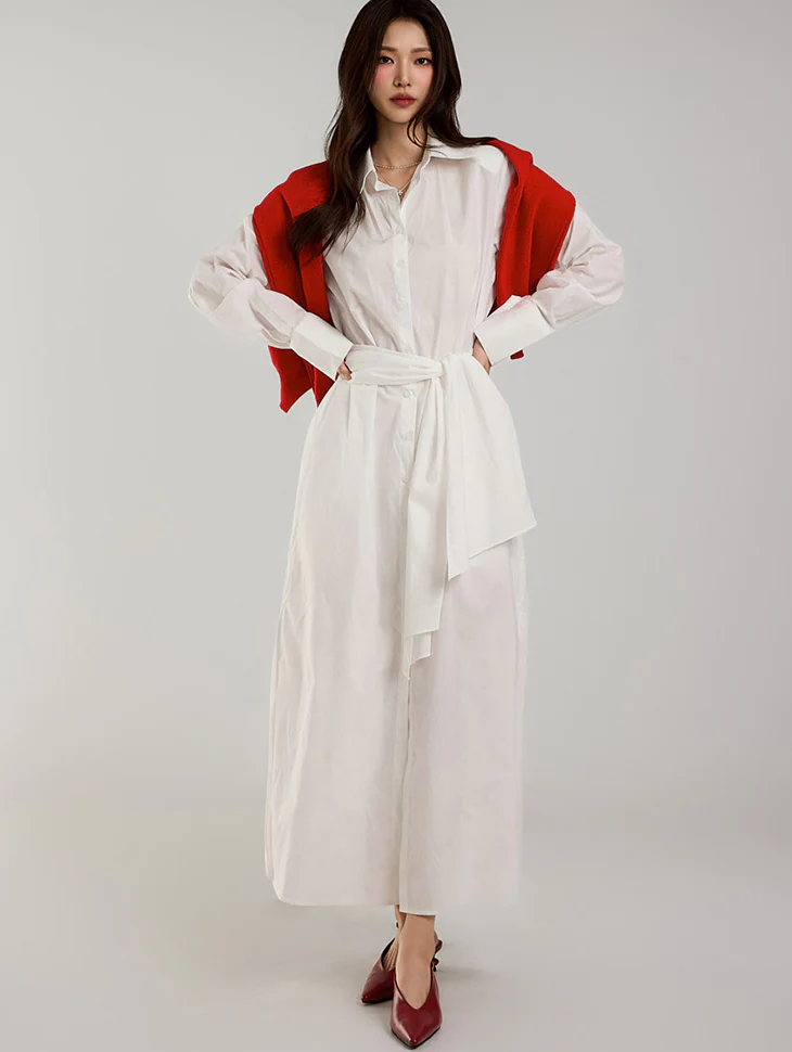 D5207 Shirt Dress with Strap