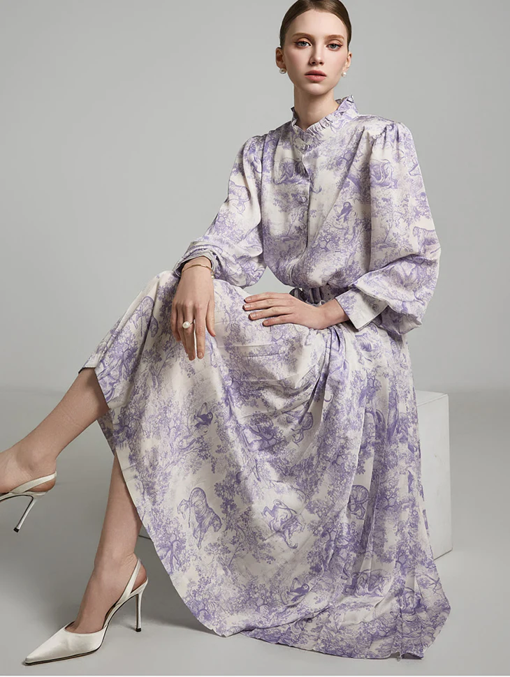 D5211 Pleats Dress with Belt
