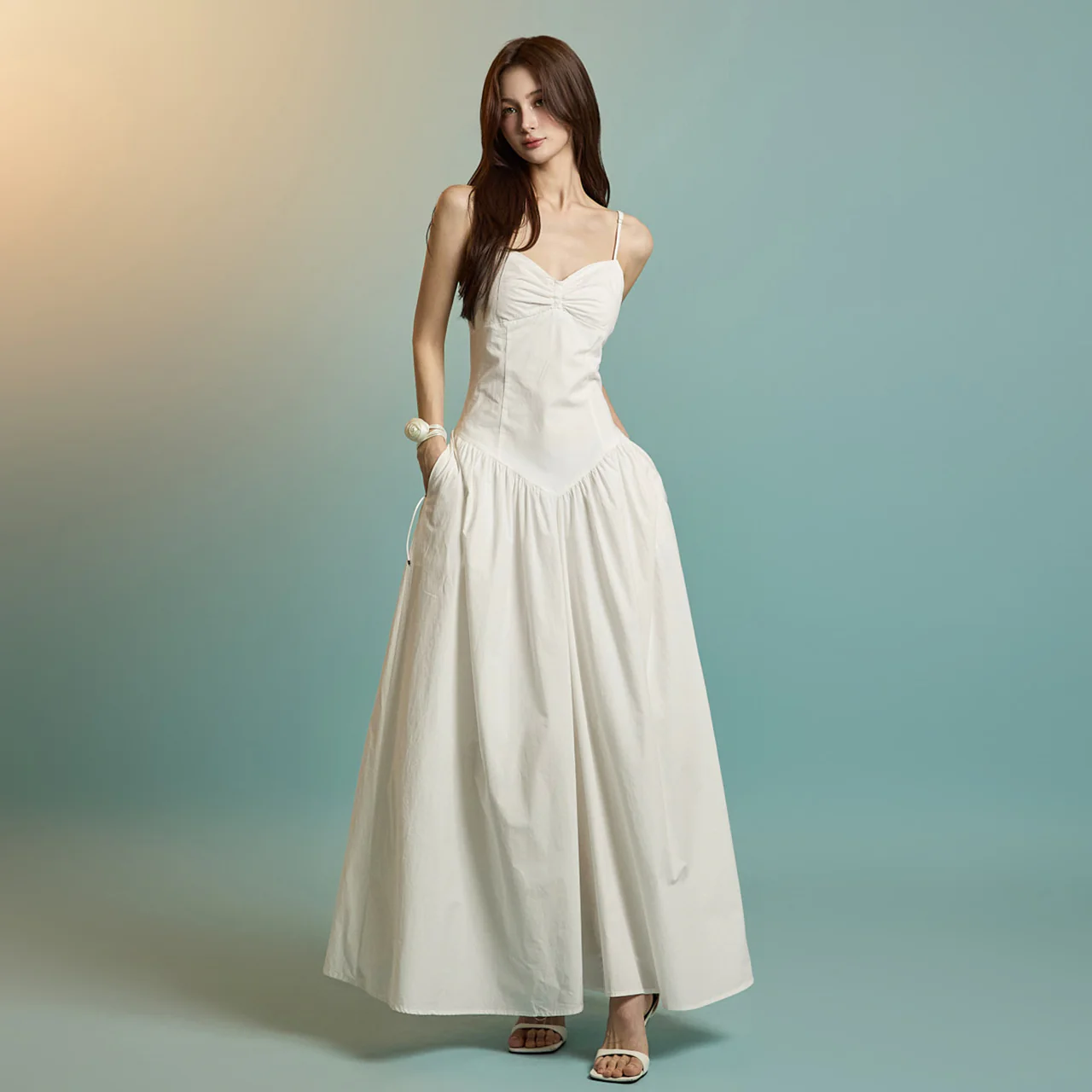 D5247 Shirring Dress - Image 2