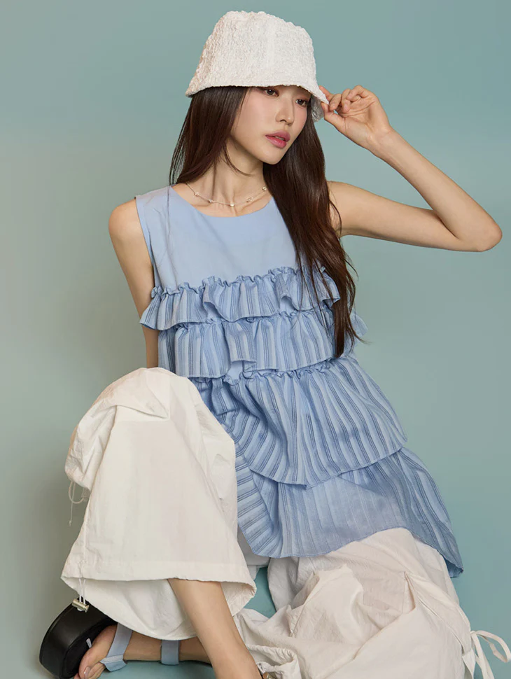 D5251 Frill Mini Dress