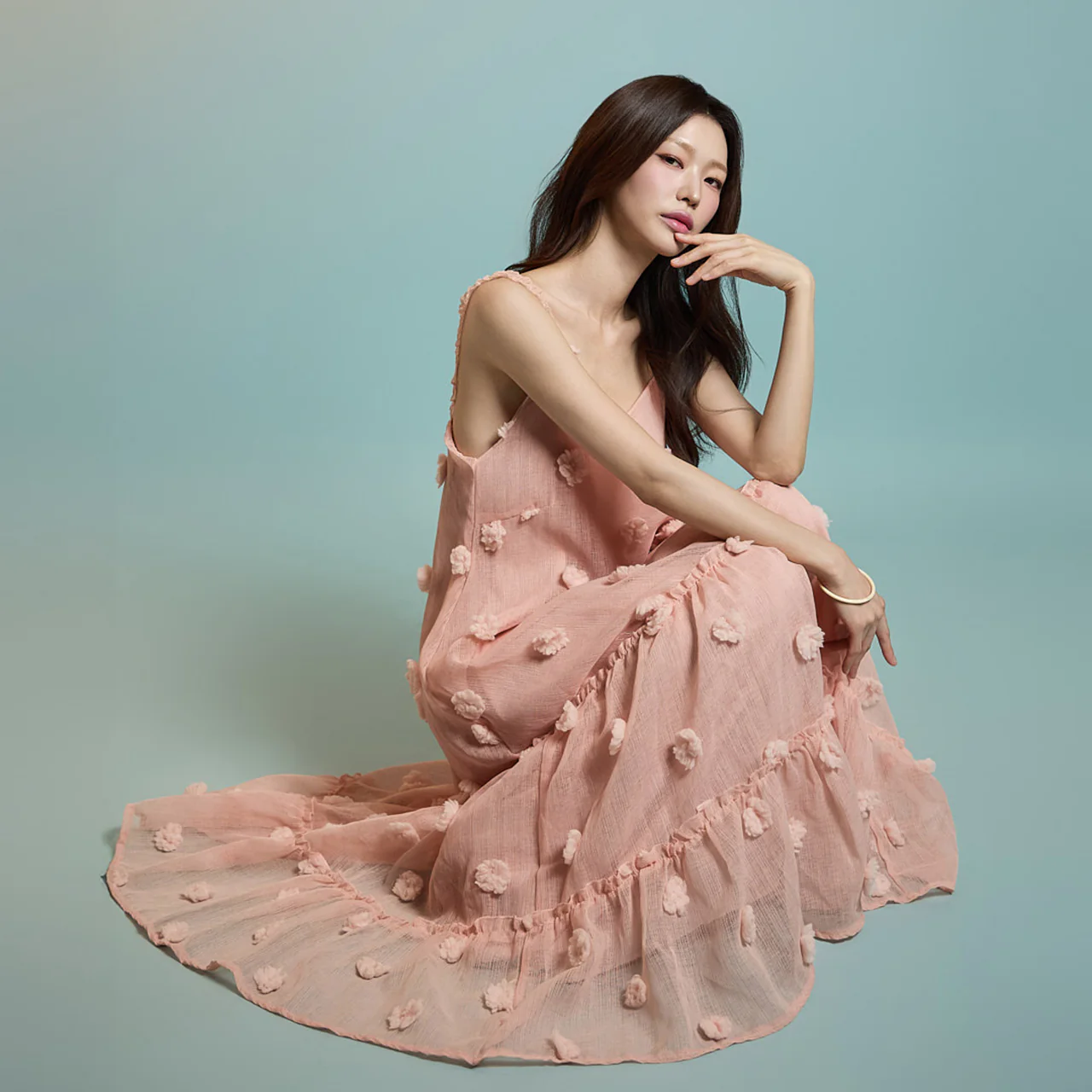 D5285 Rose Chiffon Dress - Image 2