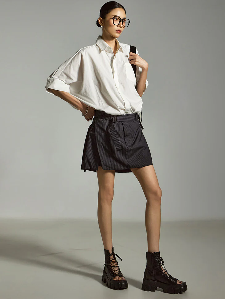 D5301 Shirt Dress with Belt