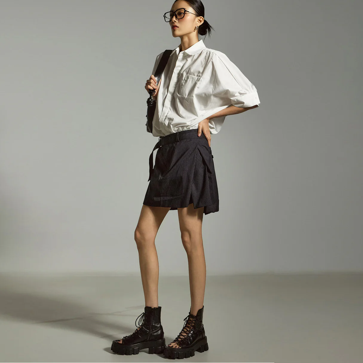 D5301 Shirt Dress with Belt - Image 2