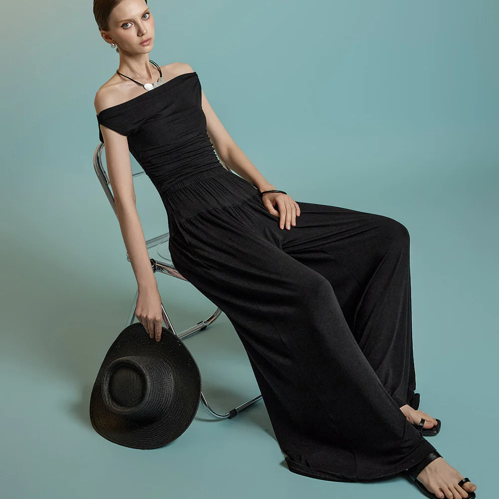 D5303 Cowl neck Top Two-piece Set - Image 2