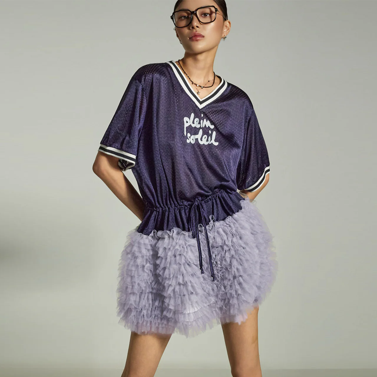 D5351 Mesh Layered Dress - Image 2