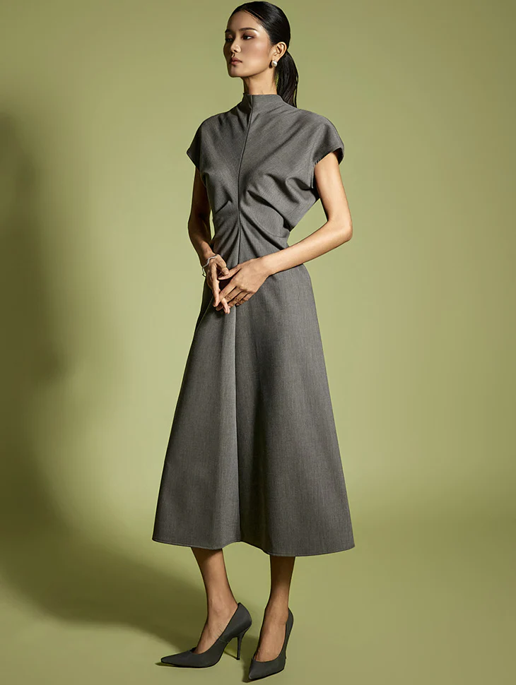 D5357 Pintuck Dress