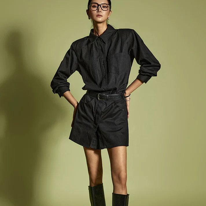 D5358 Wrap Shirt Dress - Image 2