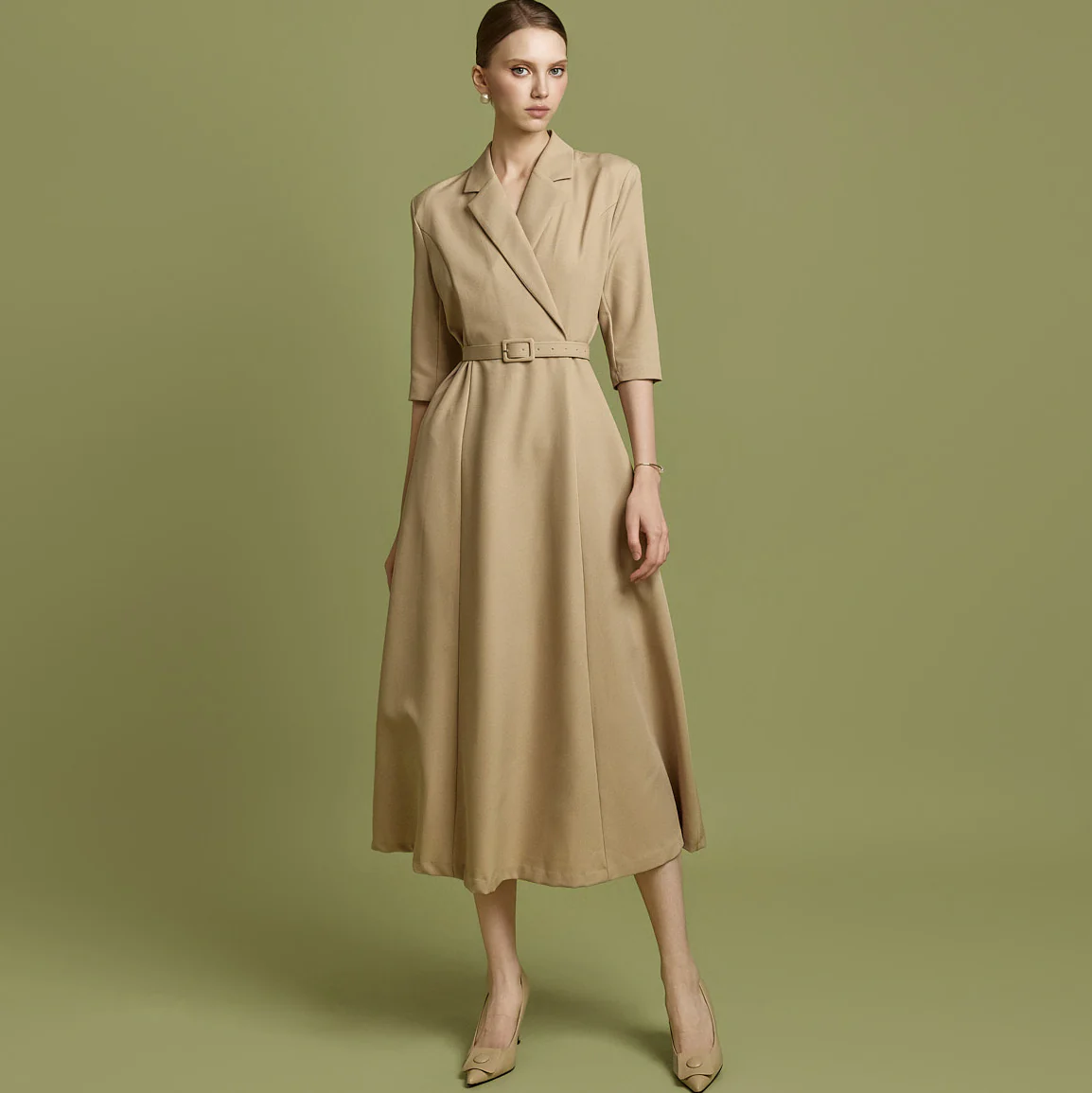 D5359 Dress with Belt - Image 2