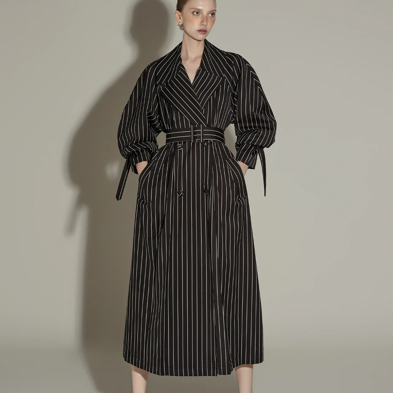 J2913 Trench Coat with Belt - Image 2
