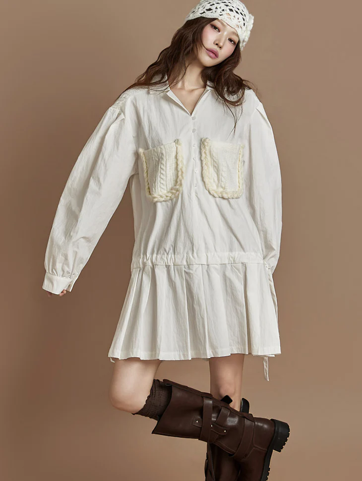 D5380 Pleated Dress