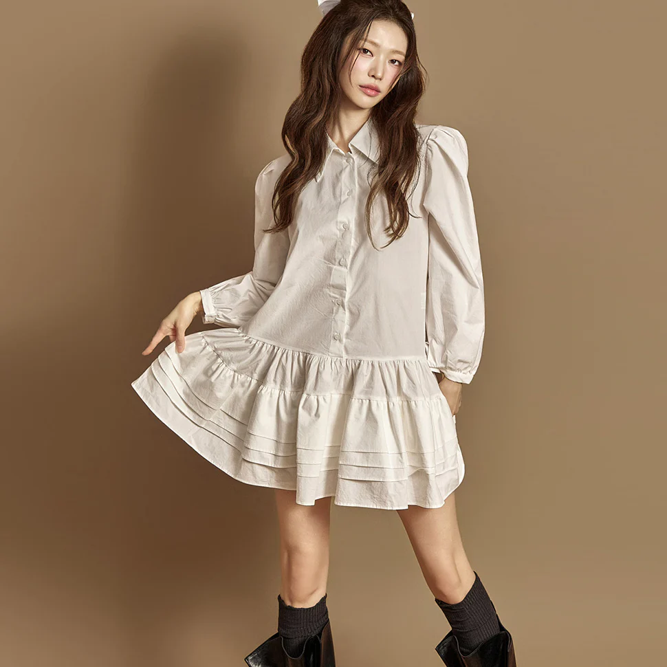D5387 Frill Mini Dress - Image 2