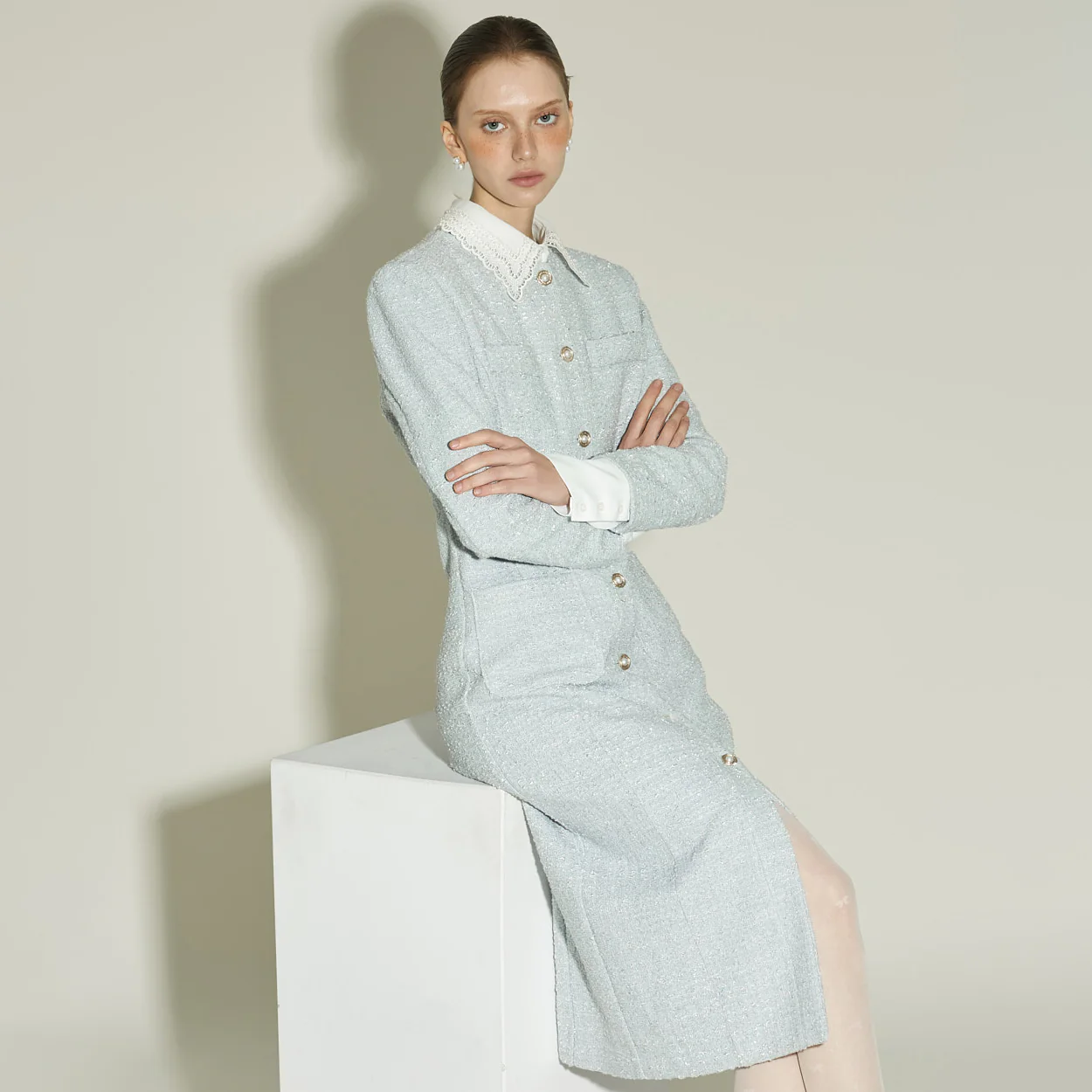 D5405 Tweed Dress - Image 2
