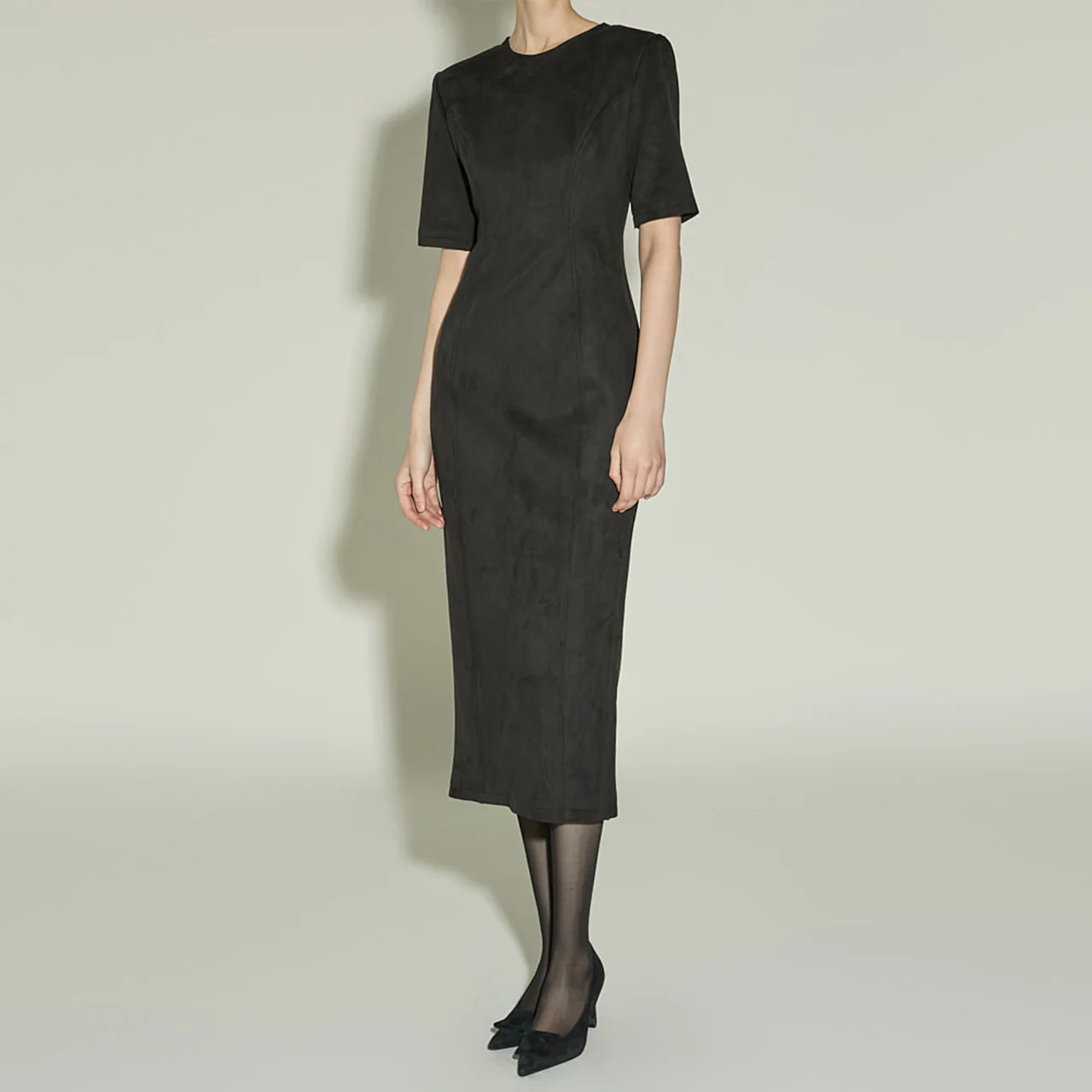 D5409 Suede Slim Dress - Image 2