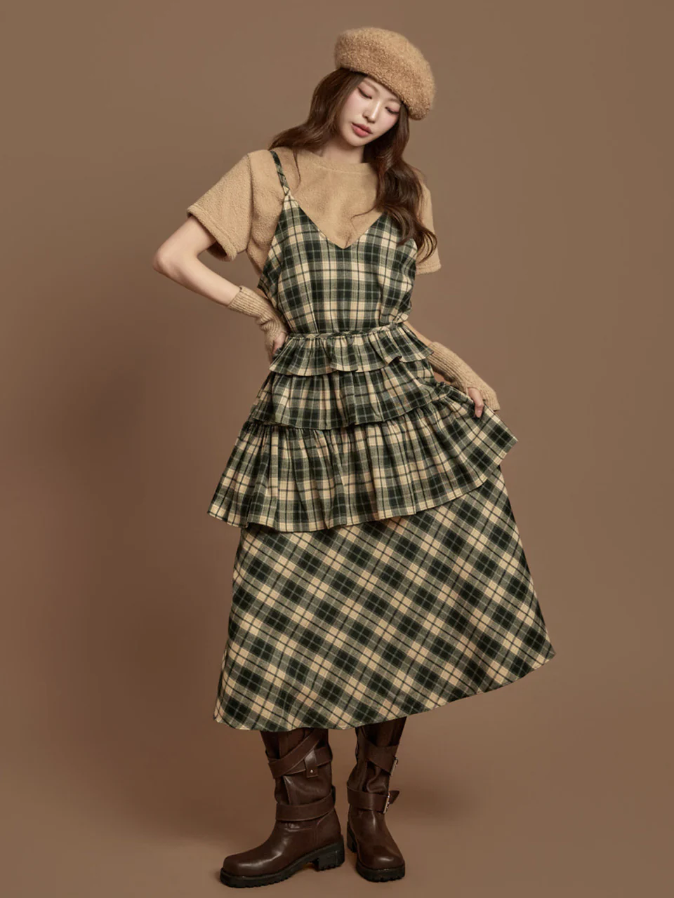 D5415 Check Dress