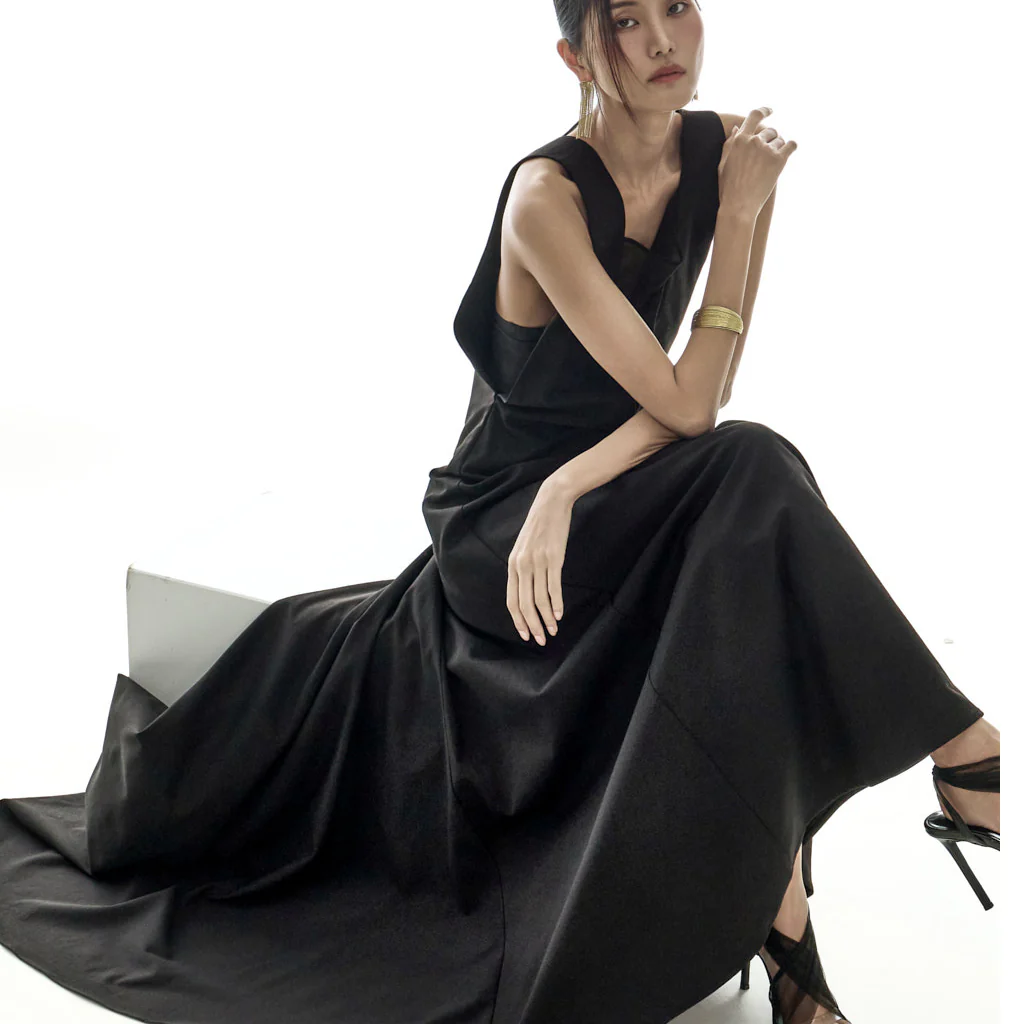 D5418 V-Neck Maxi Dress - Image 2
